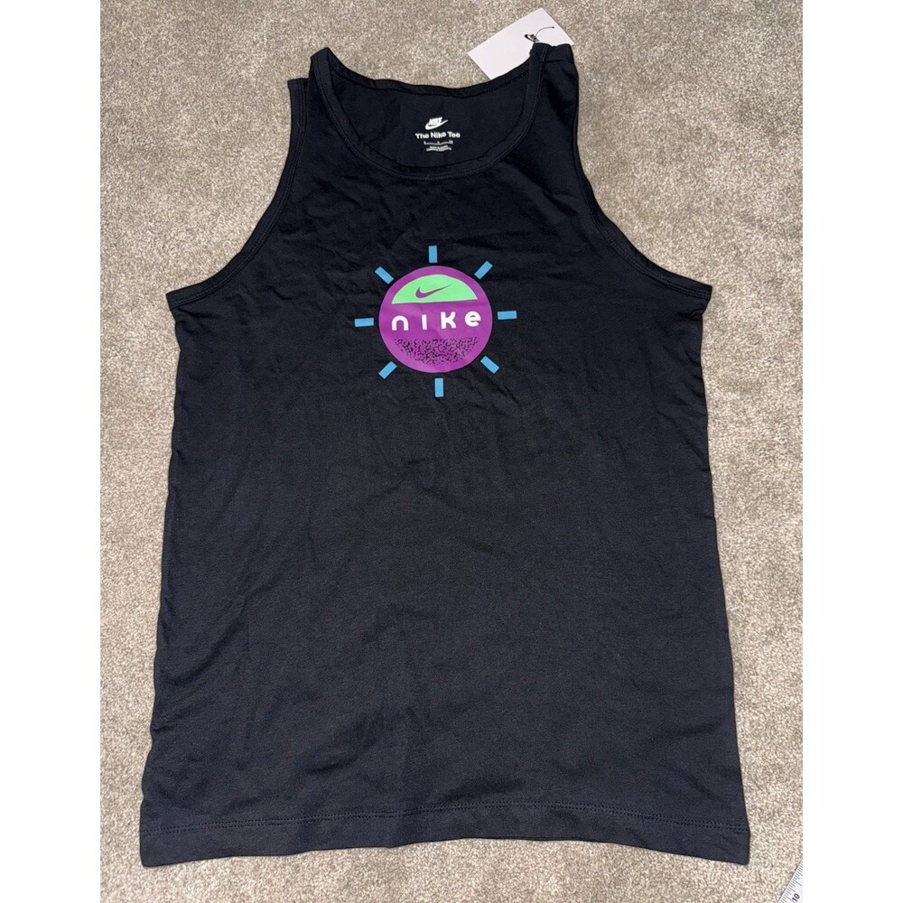 The Nike Tee Shirt Tank Top Bright Logo Men's Size Small Unisex Black NWT